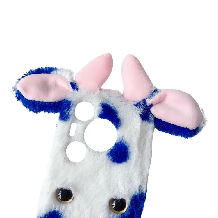 TPU Phone Case for Huawei Pura 70 Pro / Pura 70 Pro+ Shell Fluffy Cows Ear Cover - Blue