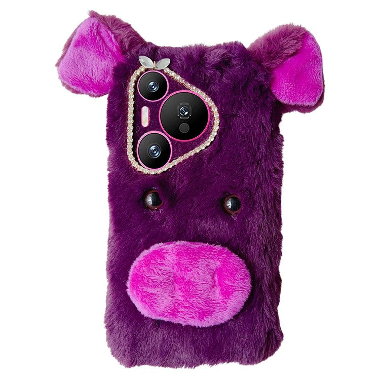 For Huawei Pura 70 TPU Case Plus Lucky Pig Drop-proof Phone Protective Case - Purple