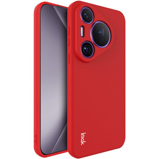 IMAK UC-4 Series For Huawei Pura 70 Pro / Pura 70 Pro+ TPU Case Straight Edge Phone Protector Cover - Red