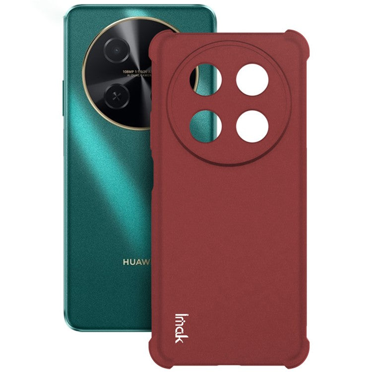 IMAK For Huawei nova 12i 4G / Enjoy 70 Pro Cases Matte TPU Shockproof Airbag Cell Phone Cover - Red