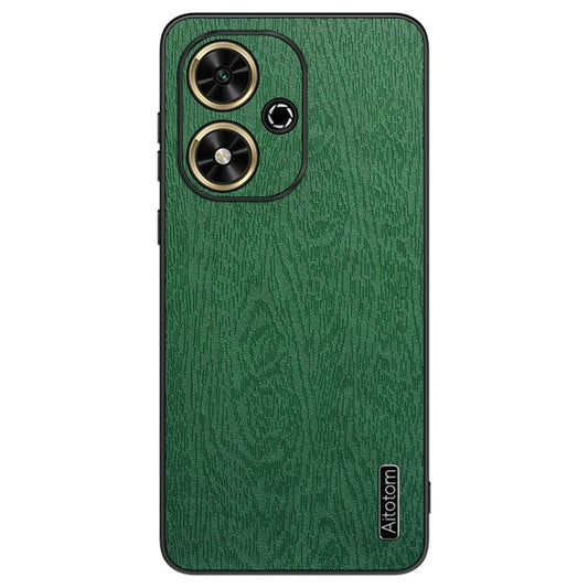 For Huawei Enjoy 50 Case Wood Texture PU Leather+PC+TPU Cover Mobile Accessories Wholesale - Green
