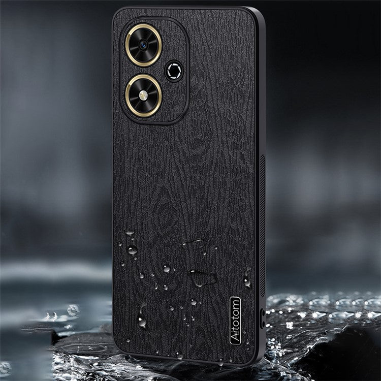 For Huawei Enjoy 50 Case Wood Texture PU Leather+PC+TPU Cover Mobile Accessories Wholesale - Green