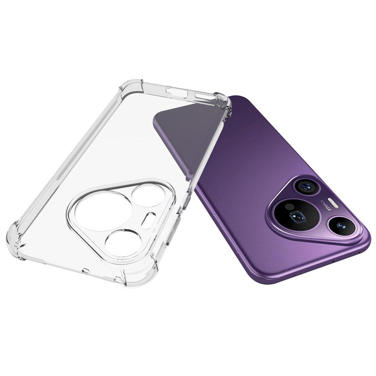 For Huawei Pura 70 Pro / Pura 70 Pro+ Clear TPU Case Reinforce Corners Shock-Absorbent Phone Shell