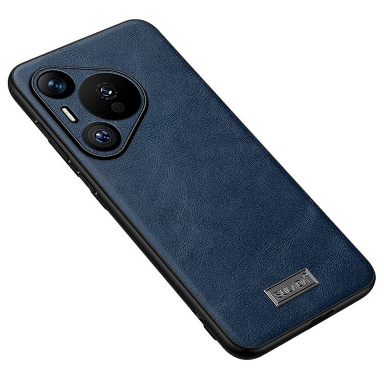 SULADA For Huawei Pura 70 Case PU Leather Coated TPU+PC Anti-scratch Phone Cover - Blue