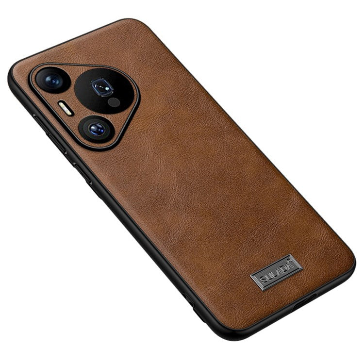 SULADA For Huawei Pura 70 Pro / Pura 70 Pro+ Phone Case Leather+TPU+PC Hybrid Cover - Brown