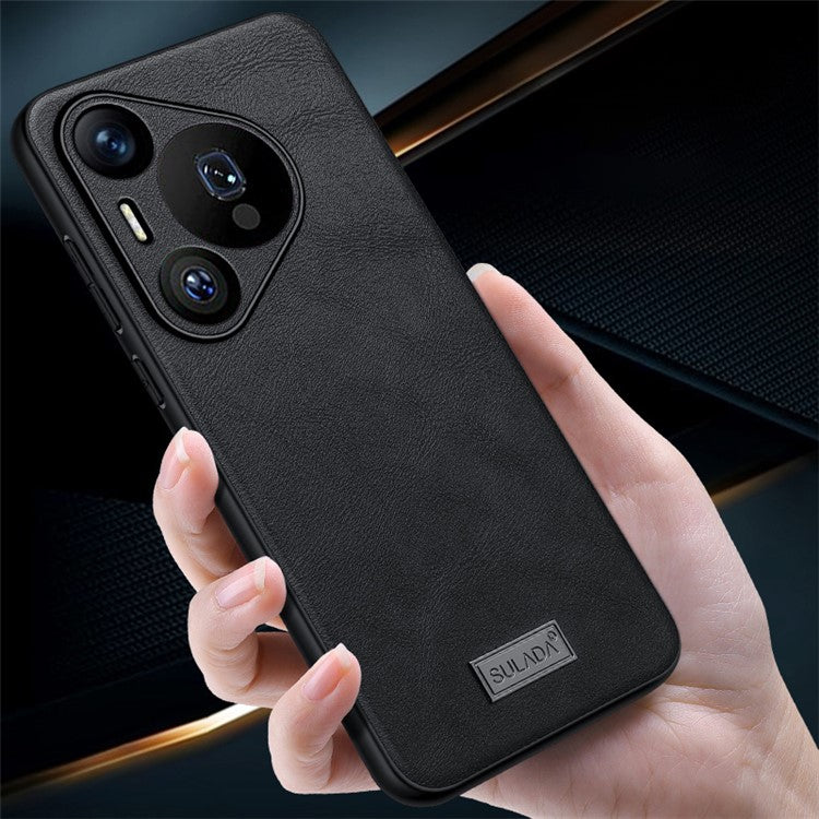 SULADA For Huawei Pura 70 Pro / Pura 70 Pro+ Phone Case Leather+TPU+PC Hybrid Cover - Brown
