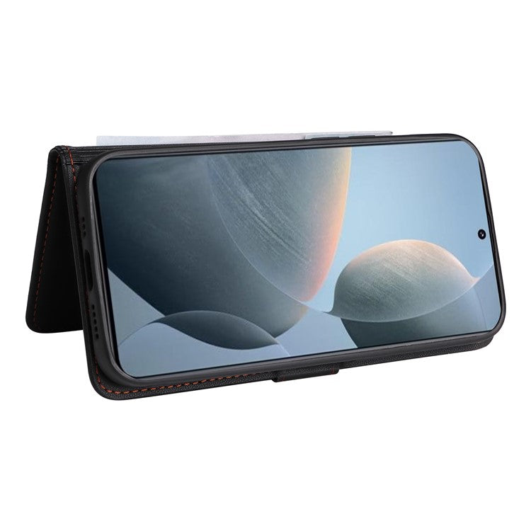 For Xiaomi Redmi K70E 5G / Poco X6 Pro 5G Magnetic Case BETOPNICE Detachable PU Leather Phone Cover with Strap - Black