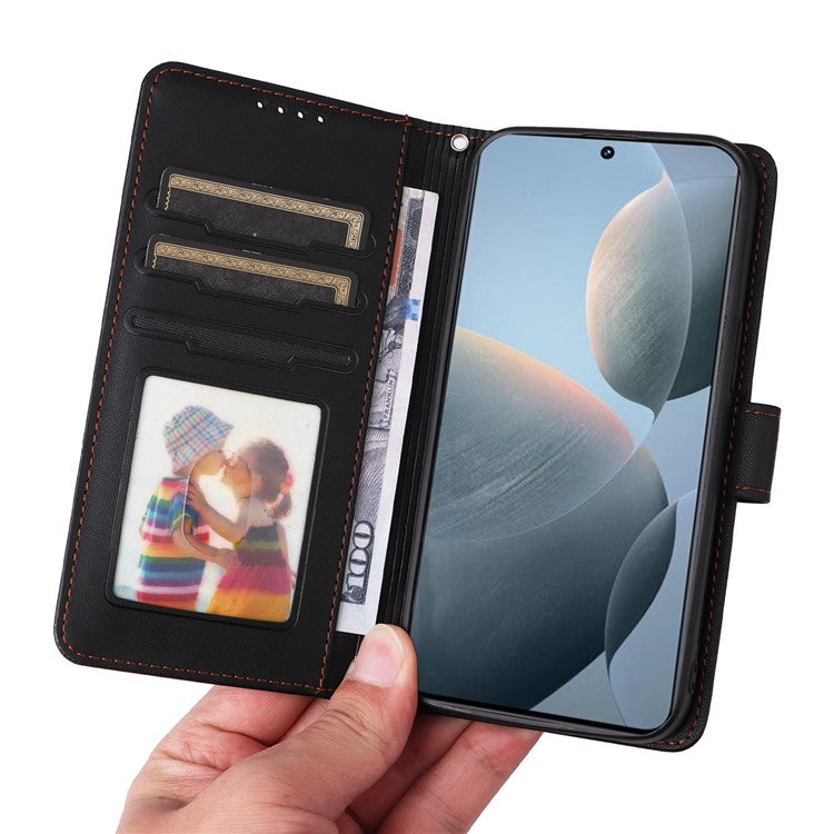 For Xiaomi Redmi K70E 5G / Poco X6 Pro 5G Magnetic Case BETOPNICE Detachable PU Leather Phone Cover with Strap - Black