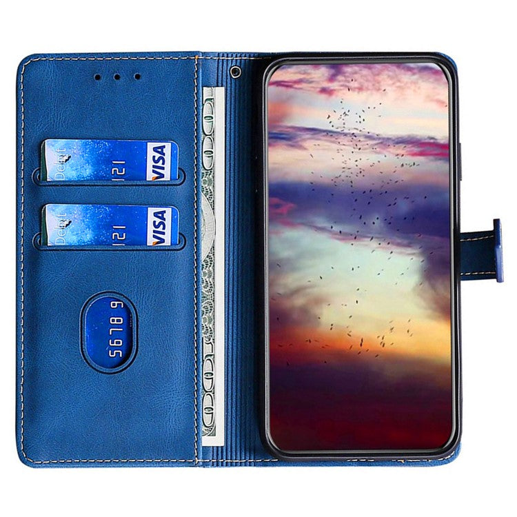 For Huawei Pura 70 Case Magnetic Buckle Leather Skin Feel Phone Cover - Blue