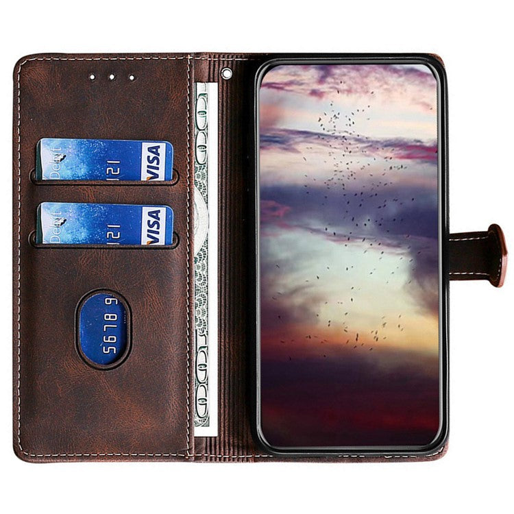For Huawei Pura 70 Case Magnetic Buckle Leather Skin Feel Phone Cover - Brown