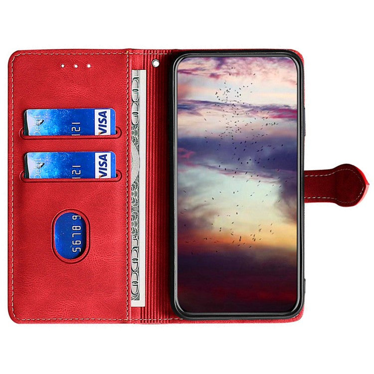 For Huawei Pura 70 Case Magnetic Buckle Leather Skin Feel Phone Cover - Red