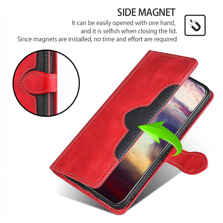For Huawei Pura 70 Case Magnetic Buckle Leather Skin Feel Phone Cover - Red