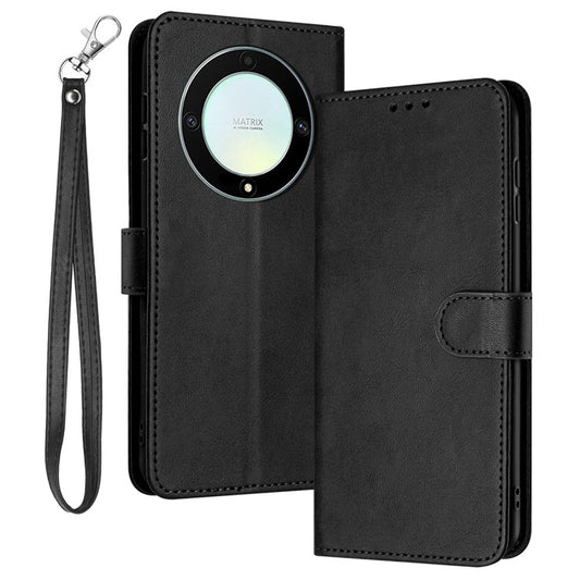 Phone Cases for Honor X9a 5G / X40 5G / Magic5 Lite 5G Wholesale Stand Calf Texture Wallet Leather Cover - Black