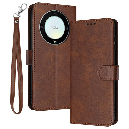 Phone Cases for Honor X9a 5G / X40 5G / Magic5 Lite 5G Wholesale Stand Calf Texture Wallet Leather Cover - Brown