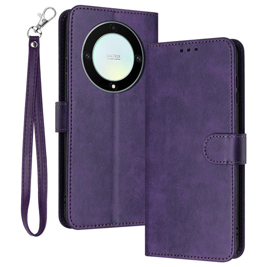 Phone Cases for Honor X9a 5G / X40 5G / Magic5 Lite 5G Wholesale Stand Calf Texture Wallet Leather Cover - Purple