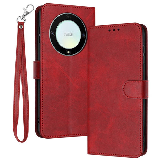 Phone Cases for Honor X9a 5G / X40 5G / Magic5 Lite 5G Wholesale Stand Calf Texture Wallet Leather Cover - Red