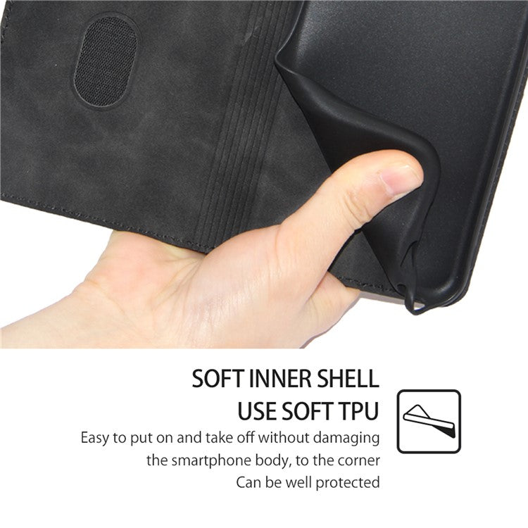 For Huawei Pura 70 Pro / Pura 70 Pro+ Case Skin-Touch PU Leather+TPU Card Slots Phone Cover - Black