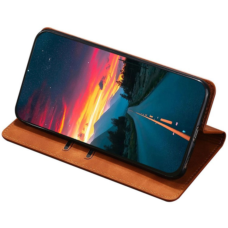 For Huawei Pura 70 Pro / Pura 70 Pro+ Case Skin-Touch PU Leather+TPU Card Slots Phone Cover - Light Brown