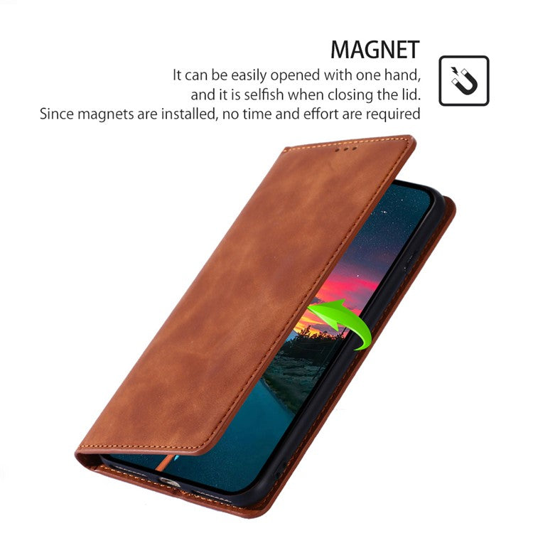For Huawei Pura 70 Pro / Pura 70 Pro+ Case Skin-Touch PU Leather+TPU Card Slots Phone Cover - Light Brown