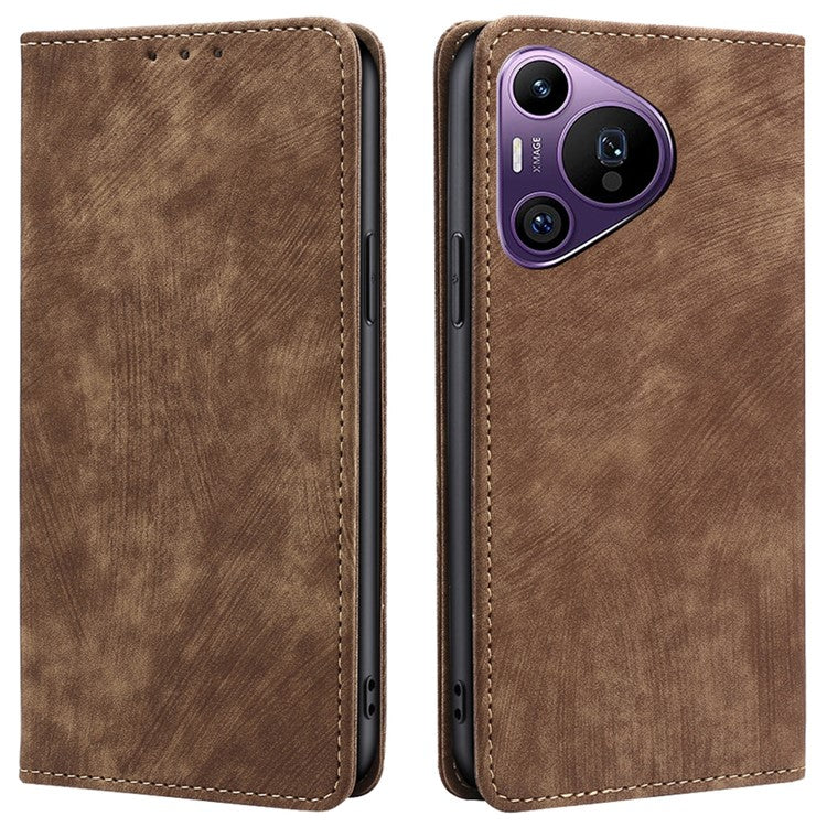 For Huawei Pura 70 Pro / 70 Pro+ Case RFID Blocking Leather Wholesale Phone Cases - Brown