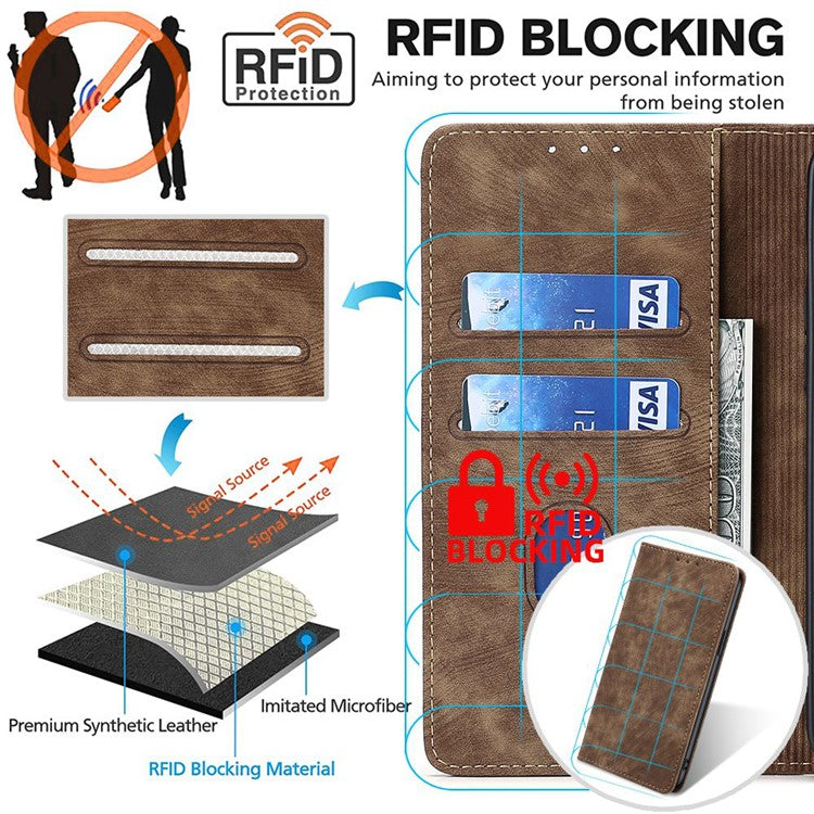 For Huawei Pura 70 Pro / 70 Pro+ Case RFID Blocking Leather Wholesale Phone Cases - Brown
