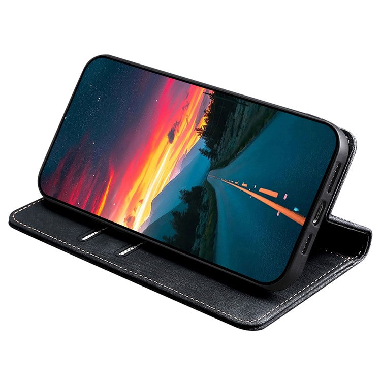 For Huawei Pura 70 Case RFID Blocking PU Leather Wallet Stand Anti-scratch Phone Cover - Black
