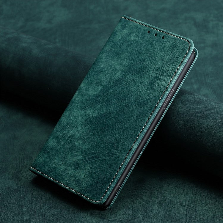 For Huawei Pura 70 Case RFID Blocking PU Leather Wallet Stand Anti-scratch Phone Cover - Green