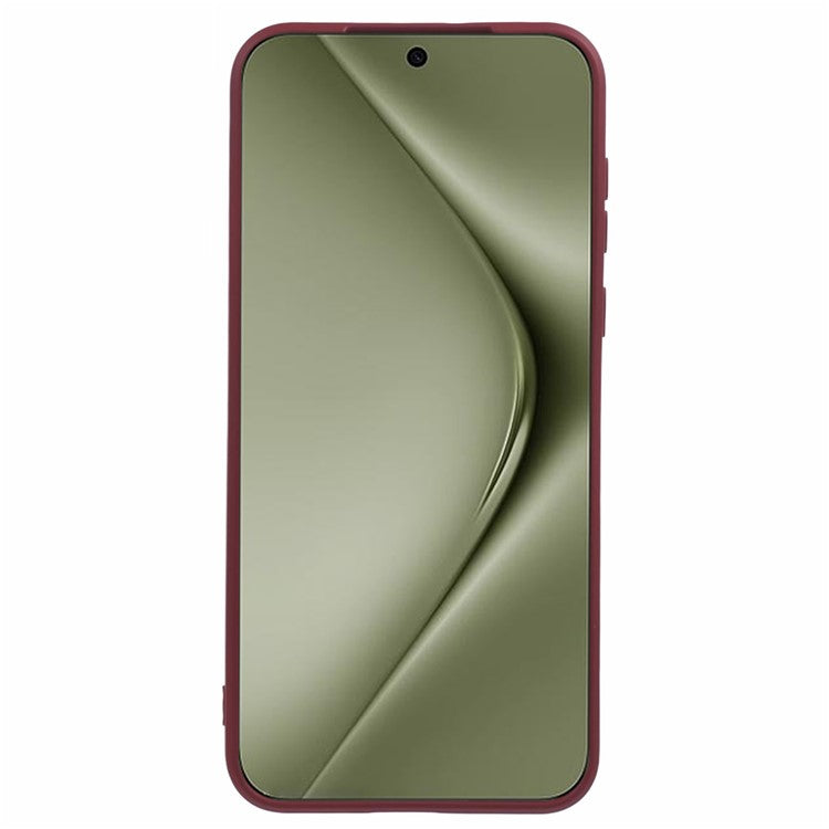 For Huawei Pura 70 Ultra Case Anti-Scratch Fiber Lining TPU Phone Cover - Wine Red