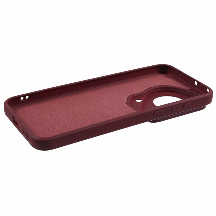 For Huawei Pura 70 Ultra Case Anti-Scratch Fiber Lining TPU Phone Cover - Wine Red