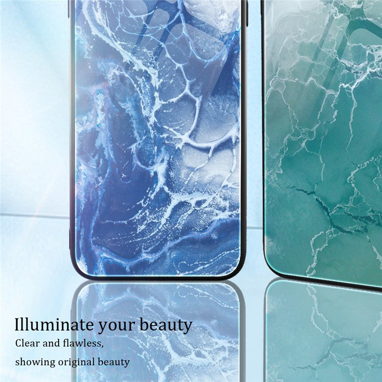 For Huawei Pura 70 Ultra Case Marble Pattern Tempered Glass+PC+TPU Phone Cover - DL02