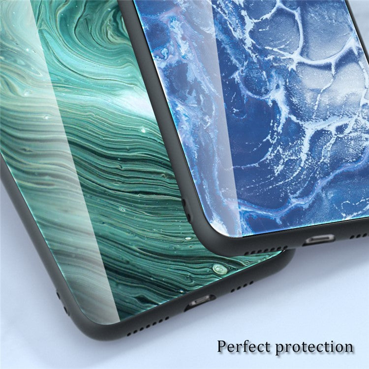 For Huawei Pura 70 Ultra Case Marble Pattern Tempered Glass+PC+TPU Phone Cover - DL02
