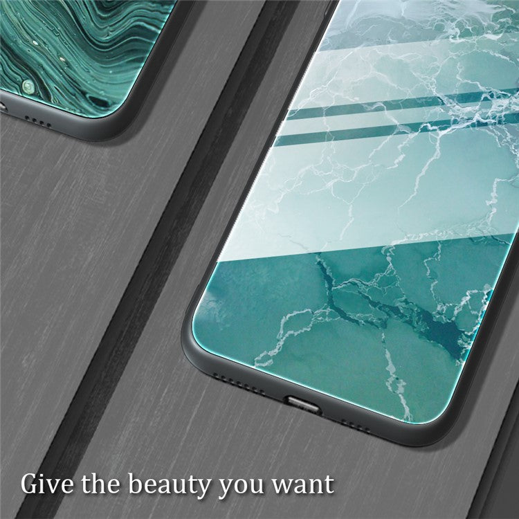 For Huawei Pura 70 Ultra Case Marble Pattern Tempered Glass+PC+TPU Phone Cover - DL02