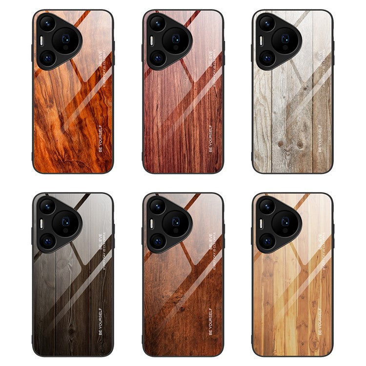 For Huawei Pura 70 Pro / Pura 70 Pro+ Tempered Glass Case TPU Frame Protective Phone Cover - Coffee