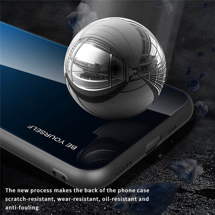 For Huawei Pura 70 Pro / 70 Pro+ Case Anti-Scratch Tempered Glass+PC+TPU Phone Shell - Blue / Black