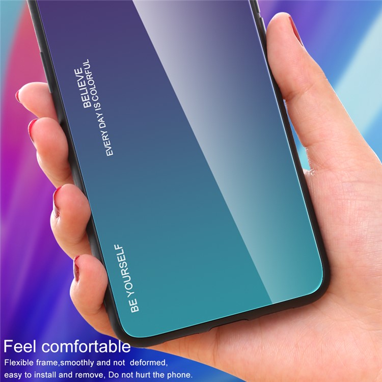 For Huawei Pura 70 Pro / 70 Pro+ Case Anti-Scratch Tempered Glass+PC+TPU Phone Shell - Blue / Black