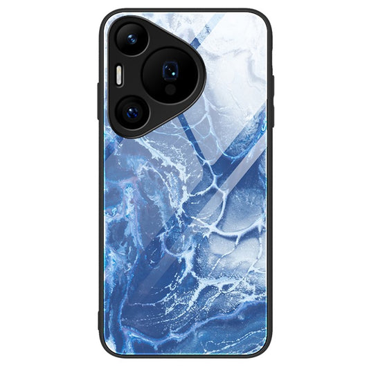 For Huawei Pura 70 Pro / Pura 70 Pro+ Tempered Glass Case Marble Pattern PC+TPU Cover - DL03