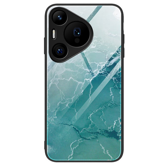 For Huawei Pura 70 Pro / Pura 70 Pro+ Tempered Glass Case Marble Pattern PC+TPU Cover - DL04