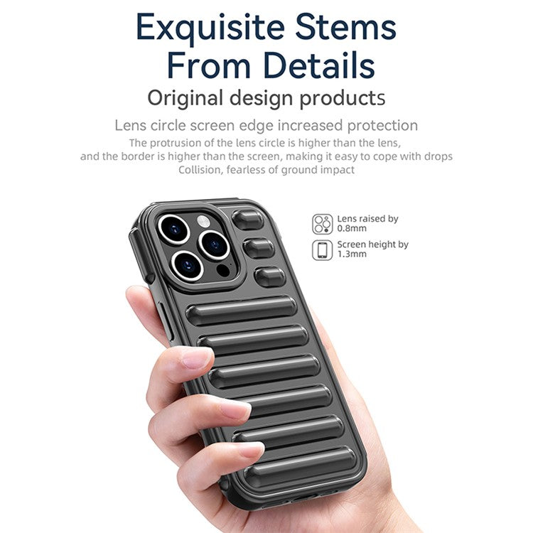 Capsule Series for iPhone 14 Pro Case Anti-drop Ribbed TPU Cover Mobile Phone Accessories Wholesale - Blue