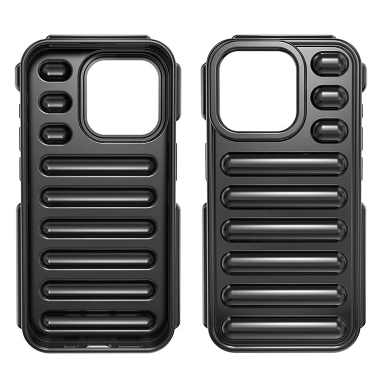 Capsule Series for iPhone 14 Pro Case Anti-drop Ribbed TPU Cover Mobile Phone Accessories Wholesale - Blue