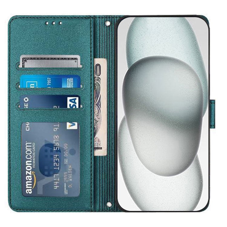 YB Imprinting Series-9 for Honor X40 5G / X9a 5G / Magic5 Lite 5G Phone Case RFID Blocking Leather Cover - Dark Green