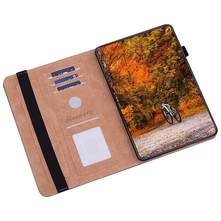 For Samsung Galaxy Tab S10+ / S9+ / S9 FE+ Case Pattern Printing PU Leather Tablet Cover with Stand Function - Couple Lions