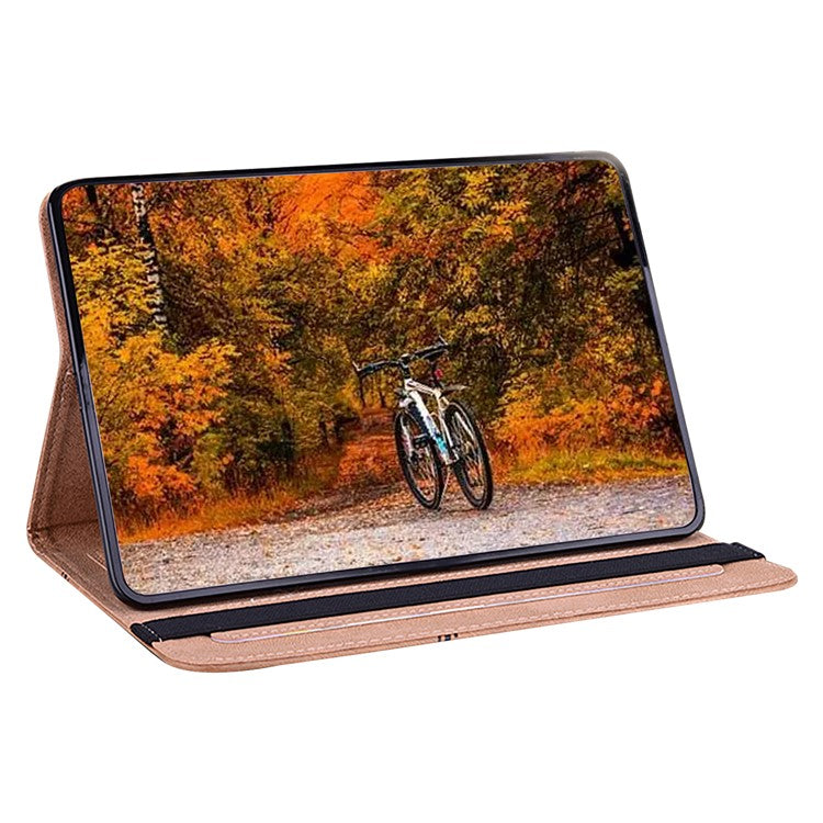 For Samsung Galaxy Tab S10+ / S9+ / S9 FE+ Case Pattern Printing PU Leather Tablet Cover with Stand Function - Couple Lions