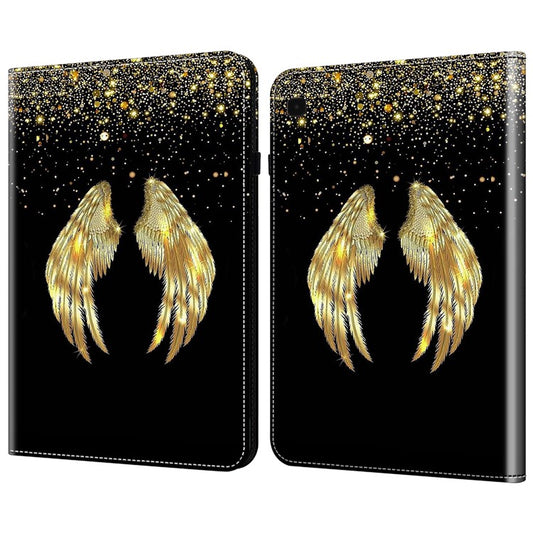 For Samsung Galaxy Tab S6 Lite (2020) / (2022) / (2024) Case Leather Tablet Cover Card Slots -  Gold Wings