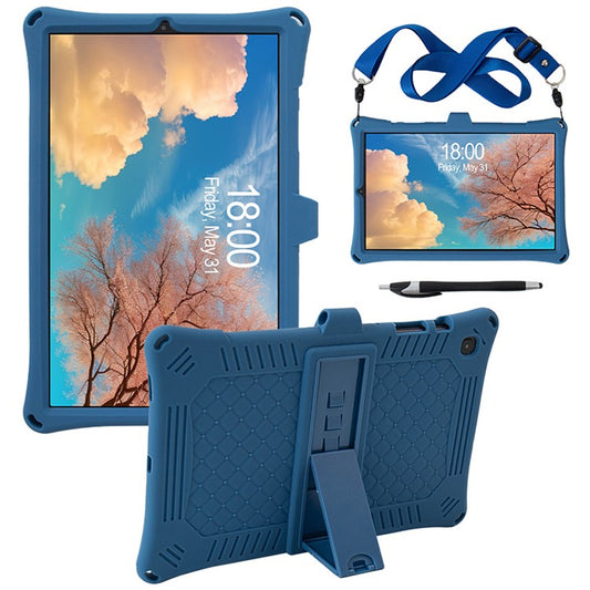 For Samsung Galaxy Tab S6 Lite (2020) / (2022) / (2024) Case PC+Silicone Tablet Cover with Stylus - Indigo