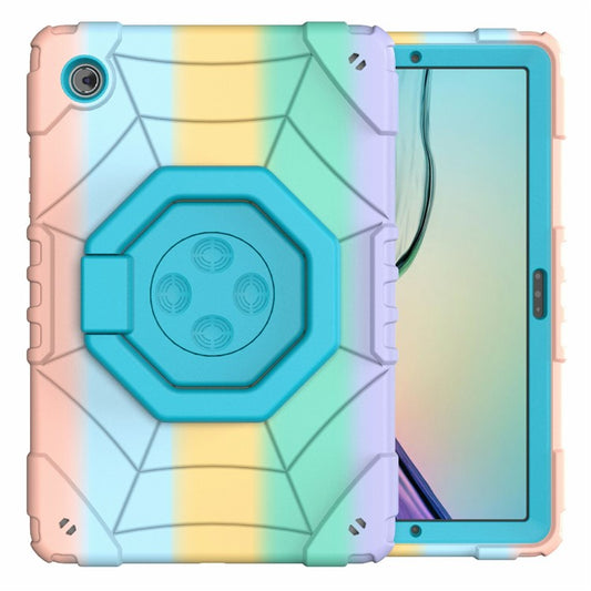 For Samsung Galaxy Tab A8 10.5 (2021) / (2022) Case Kickstand Spider Style PC+TPU Rugged Protective Cover - Gradient+Blue