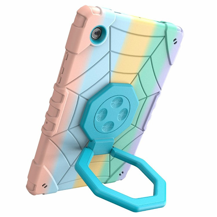 For Samsung Galaxy Tab A8 10.5 (2021) / (2022) Case Kickstand Spider Style PC+TPU Rugged Protective Cover - Gradient+Blue