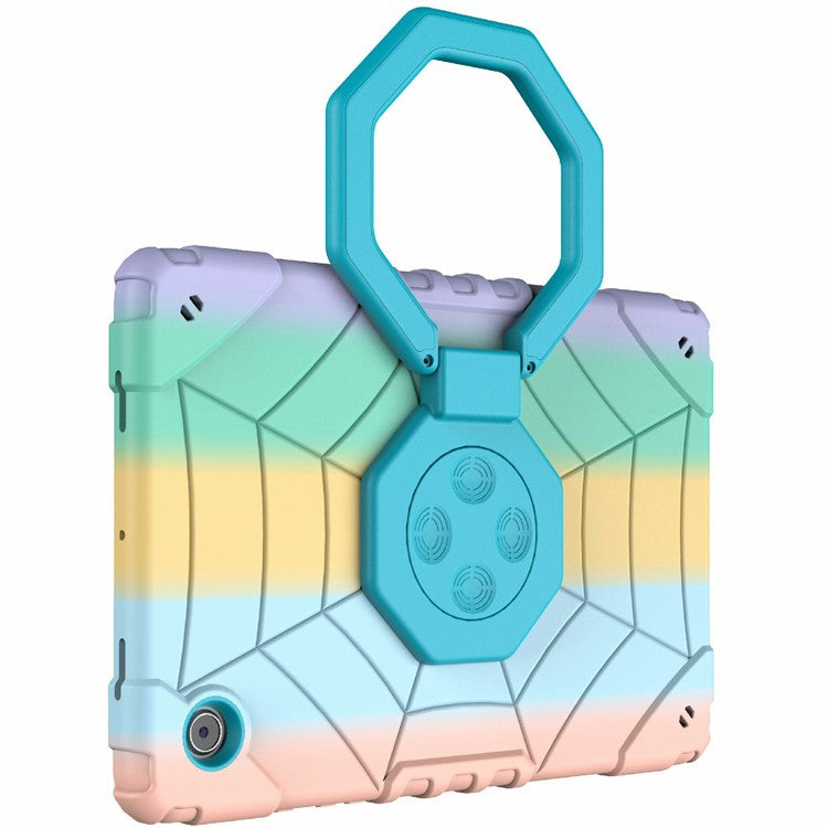 For Samsung Galaxy Tab A8 10.5 (2021) / (2022) Case Kickstand Spider Style PC+TPU Rugged Protective Cover - Gradient+Blue