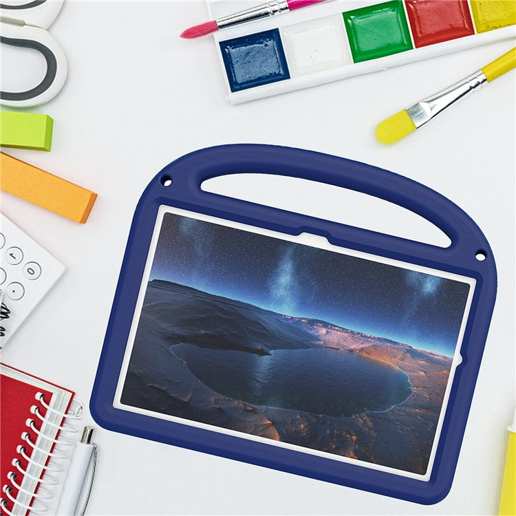 For Samsung Galaxy Tab A9+ Case Cartoon Design EVA+PC Kickstand Tablet Cover with Strap - Navy Blue