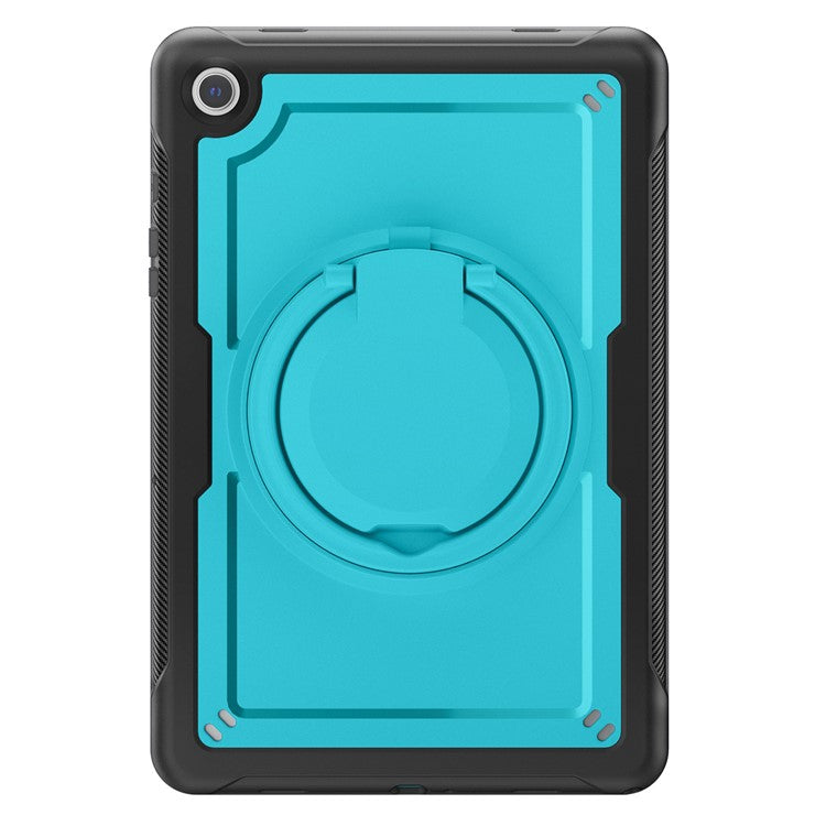 For Samsung Galaxy Tab A9+ SM-X210 / X216 / X218 Case PC+TPU Tablet Cover with Kickstand, Pencil Holder - Baby Blue