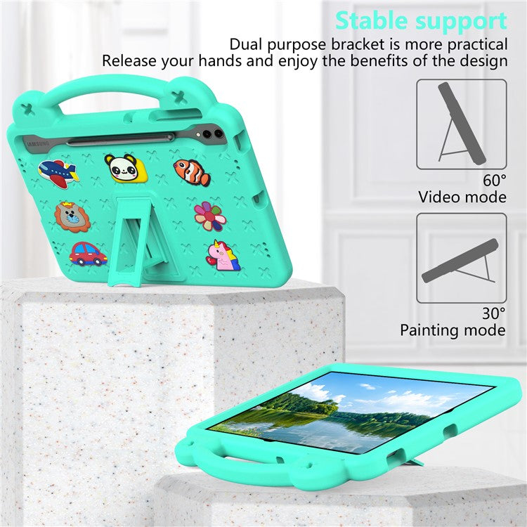 For Samsung Galaxy Tab S10+ / S9+ / S9 FE+ Case Kids EVA Tablet Cover - Green